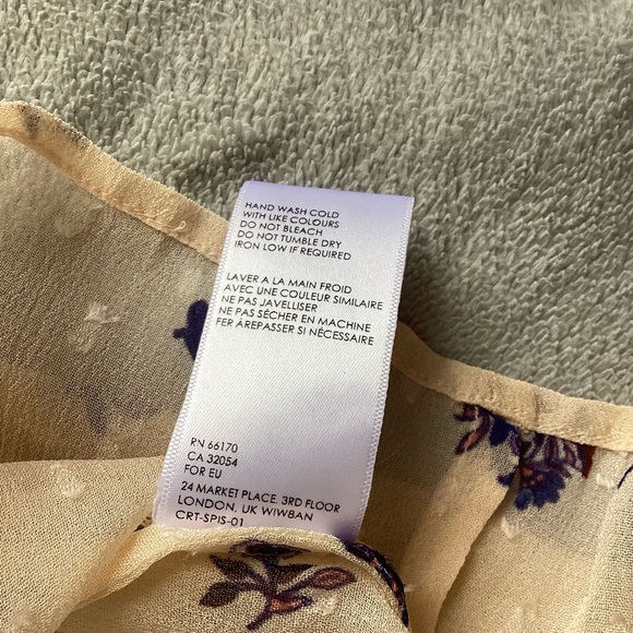 NWT Cleobella Kinsley Blouse Delicate Boho Floral Button Top Tiered Bell Sleeve - Picture 9 of 17